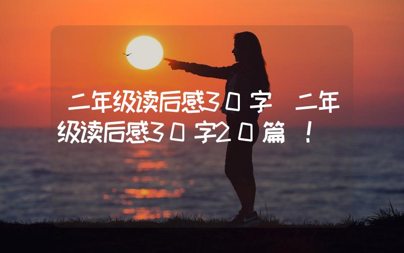 二年級(jí)讀后感30字(二年級(jí)讀后感30字20篇)